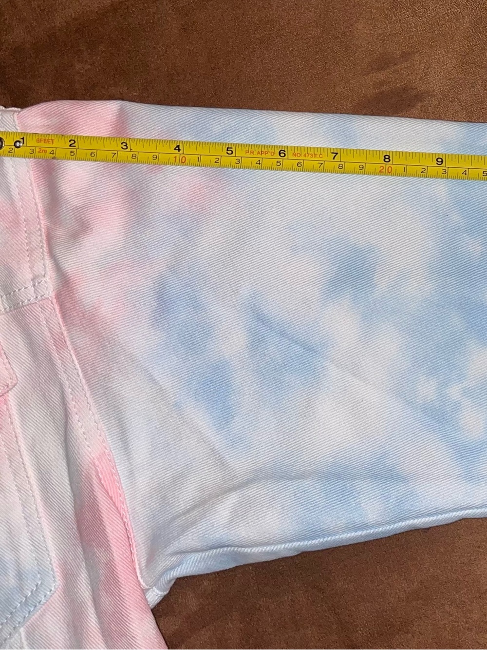 Chiara Ferragni Pink and Blue Tie-Dye Jean Jacket - Picture 3 of 5